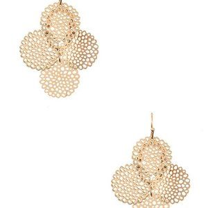 Gold Tone Multi-Circle Drop Earrings NEW